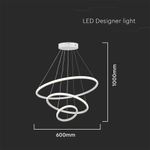 Casa si Gradina - Corpuri si surse de iluminat - Lustre si pendule - Lustra LED 8018-VT, 32W, 3880lm, lumina calda, IP20, alba, V-Tac - Infinity.ro