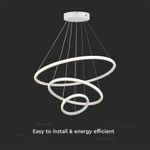 Casa si Gradina - Corpuri si surse de iluminat - Lustre si pendule - Lustra LED 8018-VT, 32W, 3880lm, lumina calda, IP20, alba, V-Tac - Infinity.ro