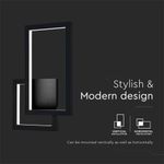 Casa si Gradina - Corpuri si surse de iluminat - Plafoniere, aplice si spoturi - Aplica LED 6842-VT, 20W, 2400lm, lumina calda, IP20, neagra, V-TAC - Infinity.ro