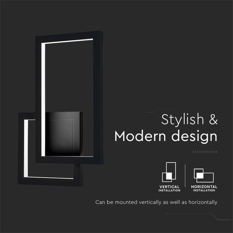 Casa si Gradina - Corpuri si surse de iluminat - Plafoniere, aplice si spoturi - Aplica LED 6842-VT, 20W, 2400lm, lumina calda, IP20, neagra, V-TAC - Infinity.ro