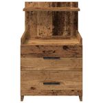 Casa si Gradina - Mobilier - Comode si corpuri - Noptiere - Noptiere 2 buc. cu 2 sertare, lemn vechi, 40x36,5x62 cm - Infinity.ro