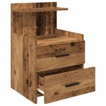 Casa si Gradina - Mobilier - Comode si corpuri - Noptiere - Noptiere 2 buc. cu 2 sertare, lemn vechi, 40x36,5x62 cm - Infinity.ro
