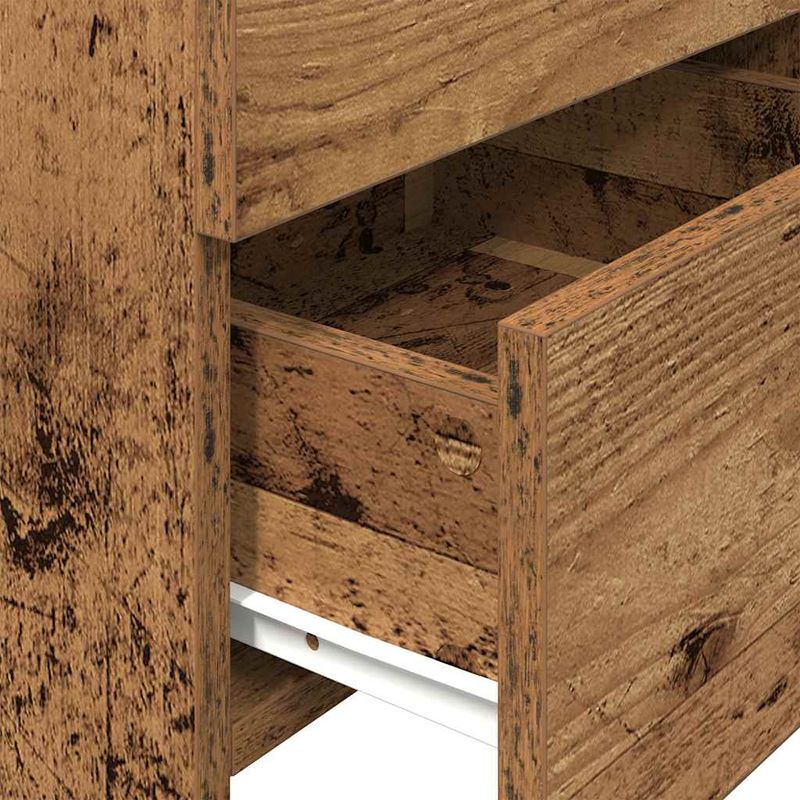 Casa si Gradina - Mobilier - Comode si corpuri - Noptiere - Noptiere 2 buc. cu 2 sertare, lemn vechi, 40x36,5x62 cm - Infinity.ro