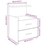 Casa si Gradina - Mobilier - Comode si corpuri - Noptiere - Noptiere 2 buc. cu 2 sertare, lemn vechi, 40x36,5x62 cm - Infinity.ro