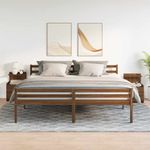 Casa si Gradina - Mobilier - Comode si corpuri - Noptiere - Noptiere 2 buc. cu 2 sertare, stejar maro, 40x36,5x62 cm - Infinity.ro