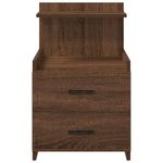Casa si Gradina - Mobilier - Comode si corpuri - Noptiere - Noptiere 2 buc. cu 2 sertare, stejar maro, 40x36,5x62 cm - Infinity.ro