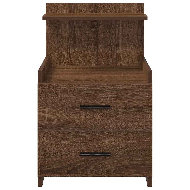 Casa si Gradina - Mobilier - Comode si corpuri - Noptiere - Noptiere 2 buc. cu 2 sertare, stejar maro, 40x36,5x62 cm - Infinity.ro