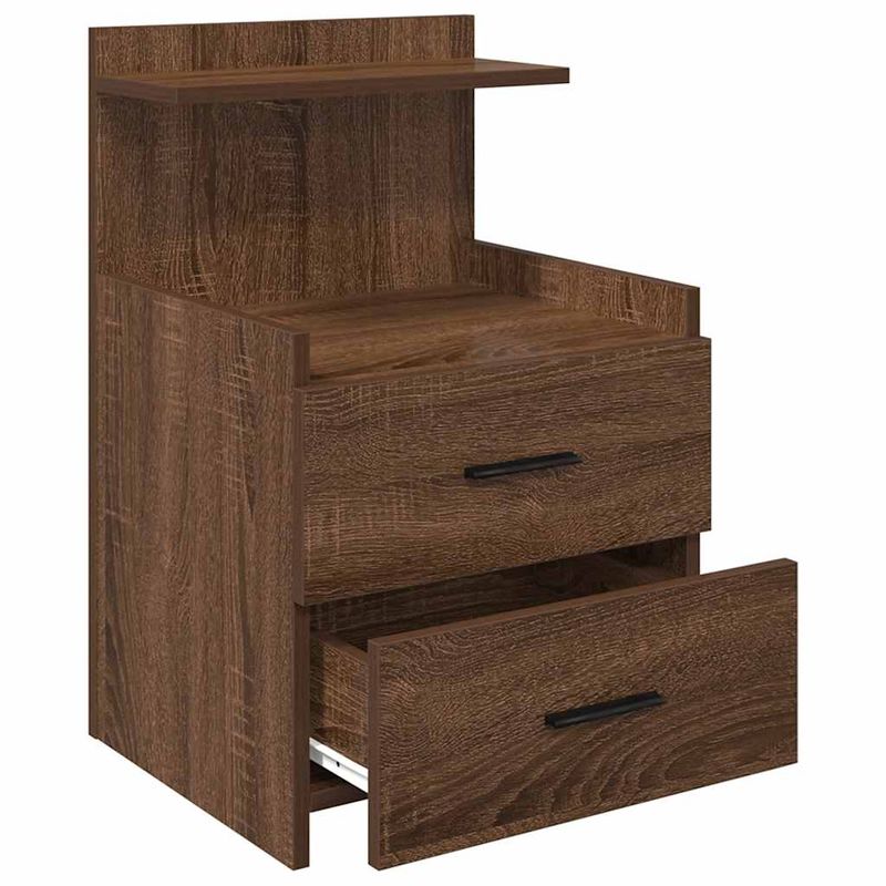 Casa si Gradina - Mobilier - Comode si corpuri - Noptiere - Noptiere 2 buc. cu 2 sertare, stejar maro, 40x36,5x62 cm - Infinity.ro