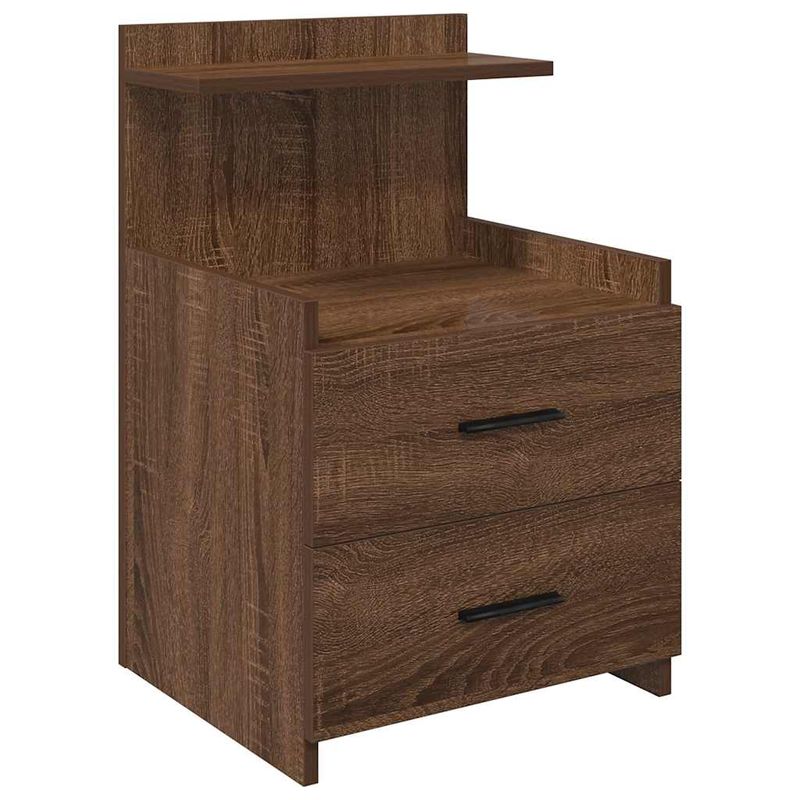 Casa si Gradina - Mobilier - Comode si corpuri - Noptiere - Noptiere 2 buc. cu 2 sertare, stejar maro, 40x36,5x62 cm - Infinity.ro