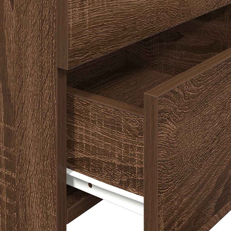 Casa si Gradina - Mobilier - Comode si corpuri - Noptiere - Noptiere 2 buc. cu 2 sertare, stejar maro, 40x36,5x62 cm - Infinity.ro