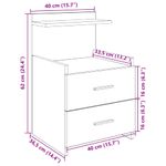 Casa si Gradina - Mobilier - Comode si corpuri - Noptiere - Noptiere 2 buc. cu 2 sertare, stejar maro, 40x36,5x62 cm - Infinity.ro
