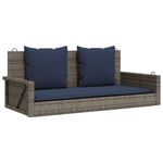 Casa si Gradina - Gradina si terasa - Balansoare si hamace - Balansoare - Balansoar cu perne gri 119x56x48 cm, poliratan - Infinity.ro