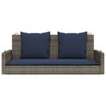 Casa si Gradina - Gradina si terasa - Balansoare si hamace - Balansoare - Balansoar cu perne gri 119x56x48 cm, poliratan - Infinity.ro
