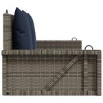Casa si Gradina - Gradina si terasa - Balansoare si hamace - Balansoare - Balansoar cu perne gri 119x56x48 cm, poliratan - Infinity.ro