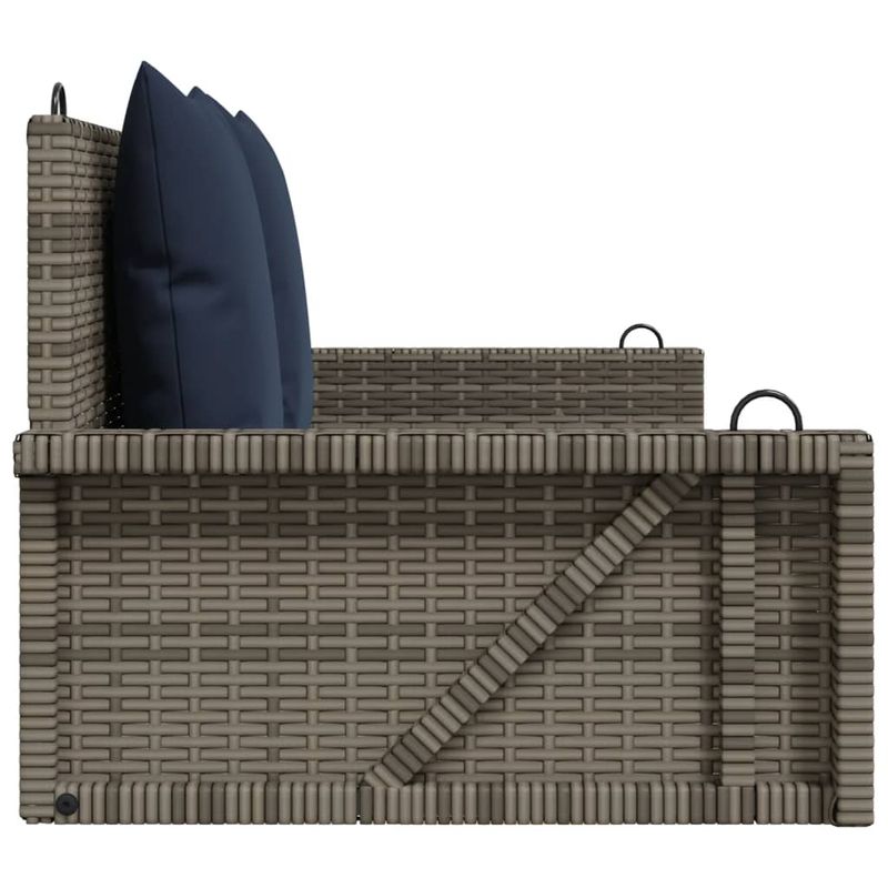 Casa si Gradina - Gradina si terasa - Balansoare si hamace - Balansoare - Balansoar cu perne gri 119x56x48 cm, poliratan - Infinity.ro