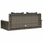 Casa si Gradina - Gradina si terasa - Balansoare si hamace - Balansoare - Balansoar cu perne gri 119x56x48 cm, poliratan - Infinity.ro