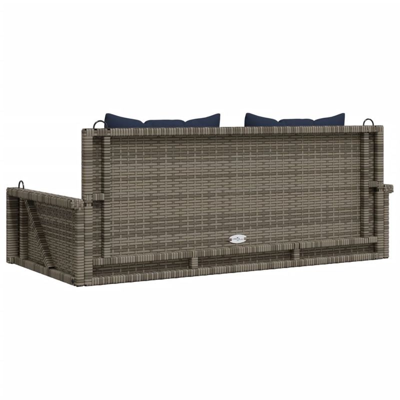 Casa si Gradina - Gradina si terasa - Balansoare si hamace - Balansoare - Balansoar cu perne gri 119x56x48 cm, poliratan - Infinity.ro