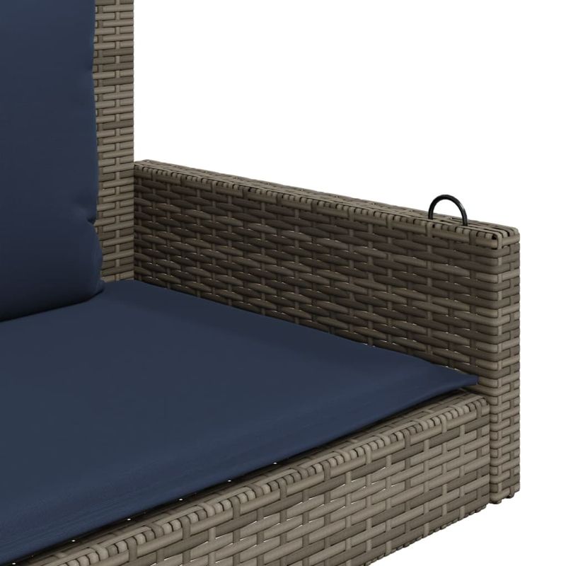 Casa si Gradina - Gradina si terasa - Balansoare si hamace - Balansoare - Balansoar cu perne gri 119x56x48 cm, poliratan - Infinity.ro