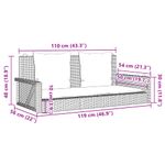 Casa si Gradina - Gradina si terasa - Balansoare si hamace - Balansoare - Balansoar cu perne gri 119x56x48 cm, poliratan - Infinity.ro