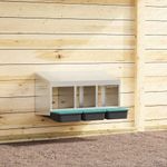 Petshop - Accesorii petshop - Culcusuri si custi - Custi interior si exterior - Cuibar pentru gaini cu 3 compartimente, montat pe perete, otel galvanizat - Infinity.ro