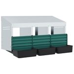 Petshop - Accesorii petshop - Culcusuri si custi - Custi interior si exterior - Cuibar pentru gaini cu 3 compartimente, montat pe perete, otel galvanizat - Infinity.ro