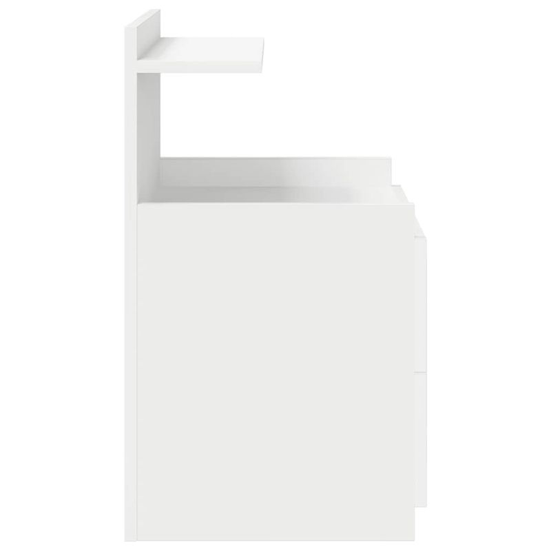 Casa si Gradina - Mobilier - Comode si corpuri - Noptiere - Noptiere 2 buc. cu 2 sertare, alb, 40x36,5x62 cm - Infinity.ro