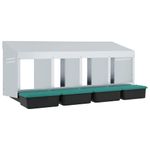 Petshop - Accesorii petshop - Culcusuri si custi - Custi interior si exterior - Cuibar pentru gaini cu 4 compartimente, montat pe perete, otel galvanizat - Infinity.ro