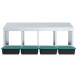 Petshop - Accesorii petshop - Culcusuri si custi - Custi interior si exterior - Cuibar pentru gaini cu 4 compartimente, montat pe perete, otel galvanizat - Infinity.ro