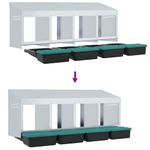 Petshop - Accesorii petshop - Culcusuri si custi - Custi interior si exterior - Cuibar pentru gaini cu 4 compartimente, montat pe perete, otel galvanizat - Infinity.ro