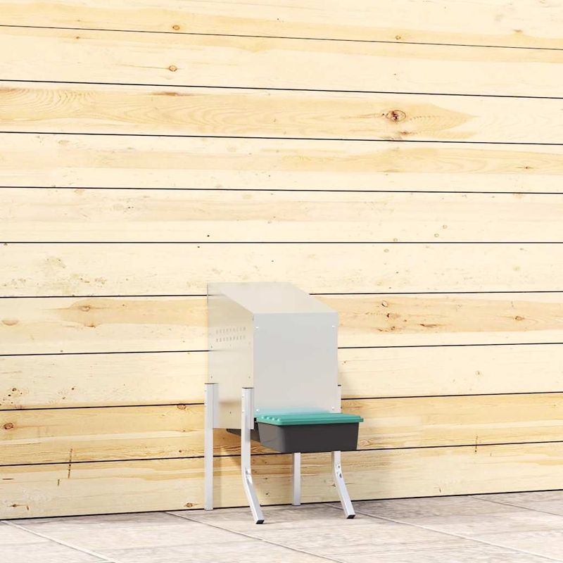 Petshop - Accesorii petshop - Culcusuri si custi - Custi interior si exterior - Cuib pentru gaini cu 1 compartiment si picioare, otel galvanizat - Infinity.ro