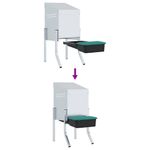 Petshop - Accesorii petshop - Culcusuri si custi - Custi interior si exterior - Cuib pentru gaini cu 1 compartiment si picioare, otel galvanizat - Infinity.ro