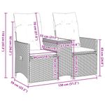 Casa si Gradina - Gradina si terasa - Mobilier exterior - Canapele si fotolii gradina - Canapea extensibila de gradina cu 2 locuri și masa, poliratan, model fără suport de picioare - Infinity.ro