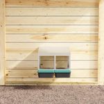 Petshop - Accesorii petshop - Culcusuri si custi - Custi interior si exterior - Cuibar pentru gaini cu 2 compartimente, montat pe perete, otel galvanizat - Infinity.ro