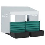 Petshop - Accesorii petshop - Culcusuri si custi - Custi interior si exterior - Cuibar pentru gaini cu 2 compartimente, montat pe perete, otel galvanizat - Infinity.ro