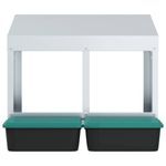 Petshop - Accesorii petshop - Culcusuri si custi - Custi interior si exterior - Cuibar pentru gaini cu 2 compartimente, montat pe perete, otel galvanizat - Infinity.ro