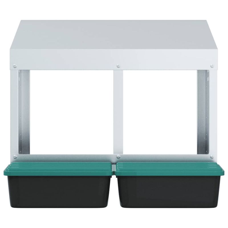 Petshop - Accesorii petshop - Culcusuri si custi - Custi interior si exterior - Cuibar pentru gaini cu 2 compartimente, montat pe perete, otel galvanizat - Infinity.ro