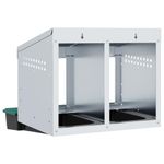 Petshop - Accesorii petshop - Culcusuri si custi - Custi interior si exterior - Cuibar pentru gaini cu 2 compartimente, montat pe perete, otel galvanizat - Infinity.ro