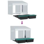 Petshop - Accesorii petshop - Culcusuri si custi - Custi interior si exterior - Cuibar pentru gaini cu 2 compartimente, montat pe perete, otel galvanizat - Infinity.ro