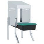 Petshop - Accesorii petshop - Culcusuri si custi - Custi interior si exterior - Cuib pentru gaini cu 1 compartiment si picioare, otel galvanizat - Infinity.ro