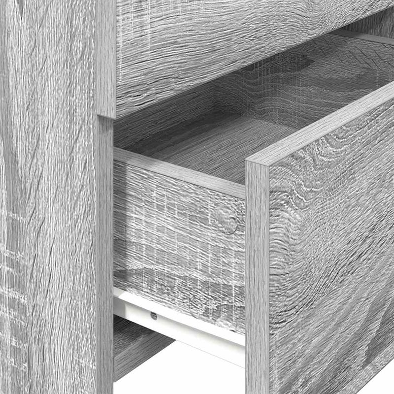 Casa si Gradina - Mobilier - Comode si corpuri - Noptiere - Noptiere 2 buc. cu 2 sertare gri Sonoma 40x36,5x62 cm - Infinity.ro