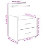 Casa si Gradina - Mobilier - Comode si corpuri - Noptiere - Noptiere 2 buc. cu 2 sertare gri Sonoma 40x36,5x62 cm - Infinity.ro