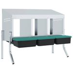 Petshop - Accesorii petshop - Culcusuri si custi - Custi interior si exterior - Cuib pentru gaini cu 3 compartimente si picioare, otel galvanizat - Infinity.ro