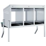 Petshop - Accesorii petshop - Culcusuri si custi - Custi interior si exterior - Cuib pentru gaini cu 3 compartimente si picioare, otel galvanizat - Infinity.ro