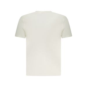 Norway Tricou barbati cu imprimeu cu logo si decolteu la baza gatului, Alb,