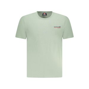 Norway Tricou barbati din bumbac cu logo text, regular fit, verde,