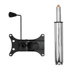 Casa si Gradina - Mobilier - Feronerie si accesorii mobila - Set placuta balans metalica, 22 cm x 15 cm si cilindru piston, gaz, pentru scaune birou, argintiu, 35 cm - Infinity.ro