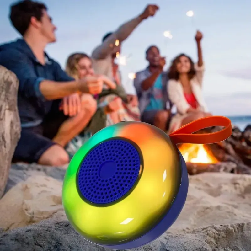 TV, Audio-Video si Foto - Portabile audio - Boxe portabile - Boxa Portabila Wireless ABYZ 5W 1200mAh Bluetooth LED RGB Disco Rezistenta la Stropi MicroSD Model Compact - Infinity.ro