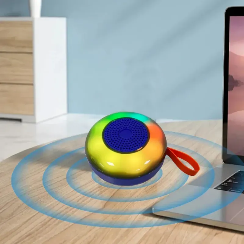 TV, Audio-Video si Foto - Portabile audio - Boxe portabile - Boxa Portabila Wireless ABYZ 5W 1200mAh Bluetooth LED RGB Disco Rezistenta la Stropi MicroSD Model Compact - Infinity.ro