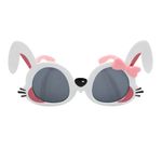 Fashion, accesorii si bijuterii - Copii - Accesorii copii - Ochelari de soare copii - Ochelari de soare pentru copii, model iepuras cu urechi si fundita roz - Infinity.ro