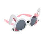Fashion, accesorii si bijuterii - Copii - Accesorii copii - Ochelari de soare copii - Ochelari de soare pentru copii, model iepuras cu urechi si fundita roz - Infinity.ro